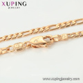 44313 xuping GZ fashion jewelry market plain chain necklace in 18k plating providing free sample